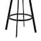 Armen Living Sandringham 26" Gray Faux Leather and Black Metal Swivel Bar Stool 721535762088 - alternate 4